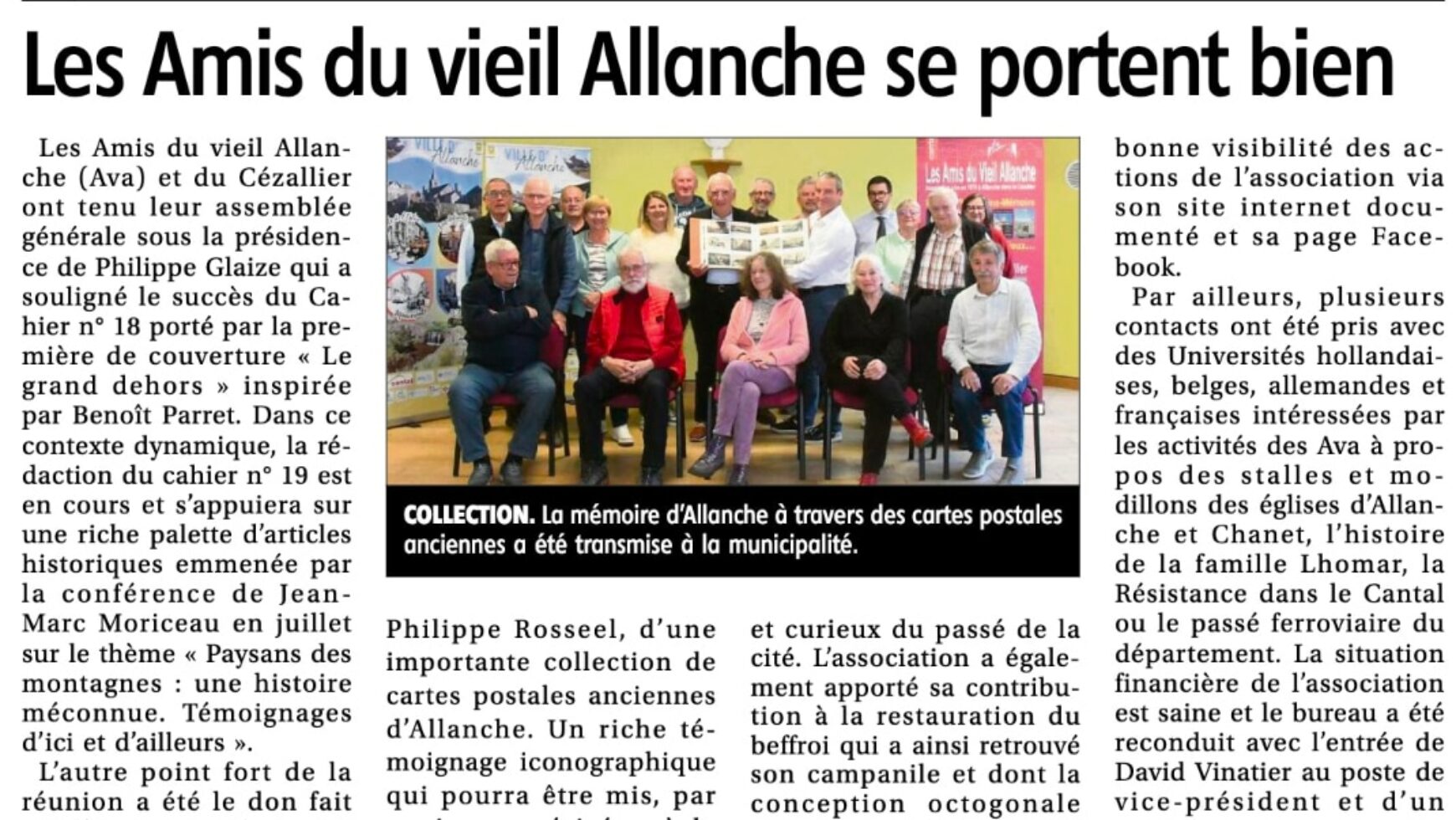 « Les Amis du vieil Allanche se portent bien » – La Montagne – 29 octobre 2025
