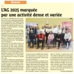 « L’AG 2025 marquée par une activité dense et variée » – Le Réveil Cantalien – 31 octobre 2025